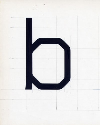 Wim Crouwel’s Gridnik lowercase ‘b’.