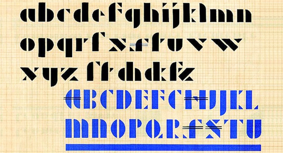 Josef Albers design for a “Universal Typeface” 1926