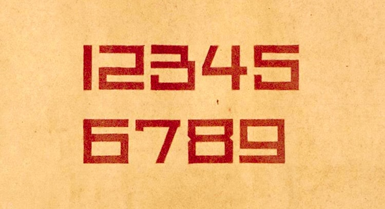 Van Doesberg’s numerals for the Café Aubette, Strasbourg.