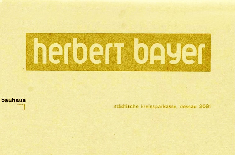 Herbert Bayer, letterhead, 1925.