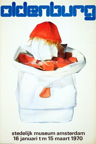 Wim Crouwel’s poster for Claes Oldenburg, 1970.