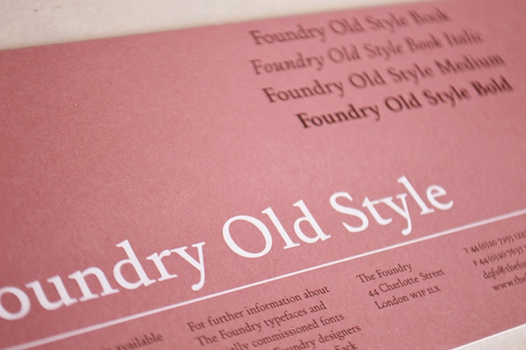 Foundry Old Style flyer front.