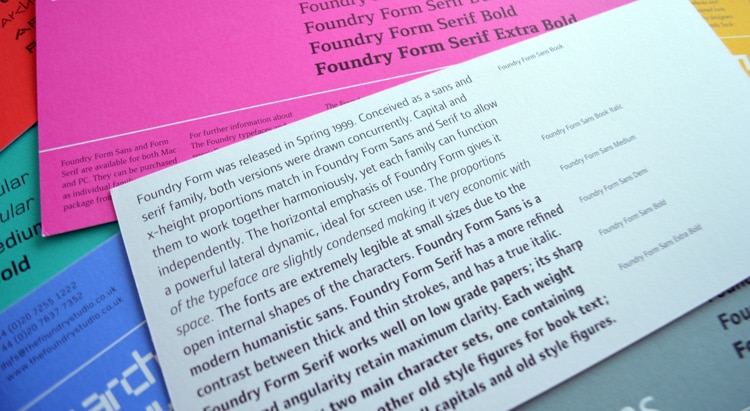 Foundry Form Sans Flyer text