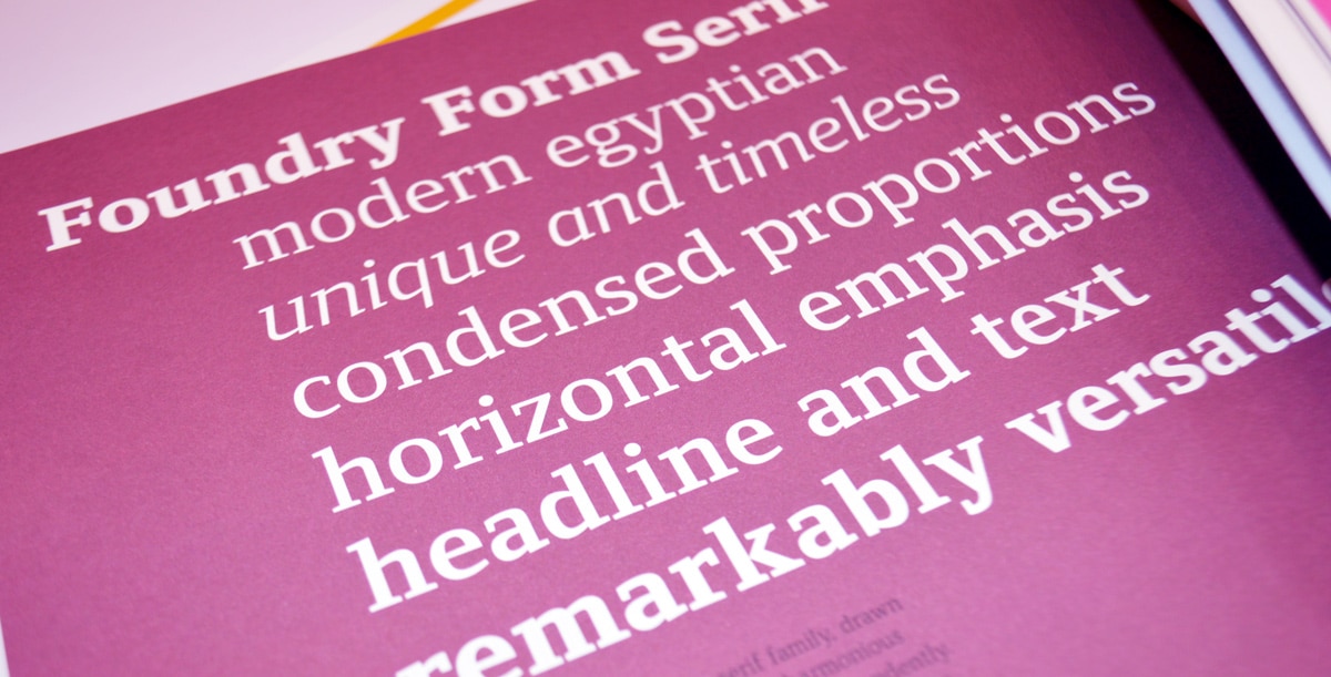 Foundry Form Serif, Grafik issue 150