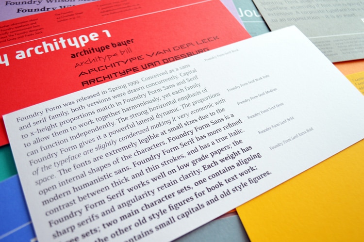 Foundry Form Serif printed back flyer.