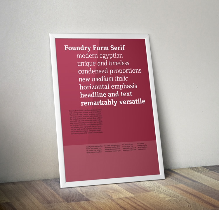 Form Serif Poster Framed