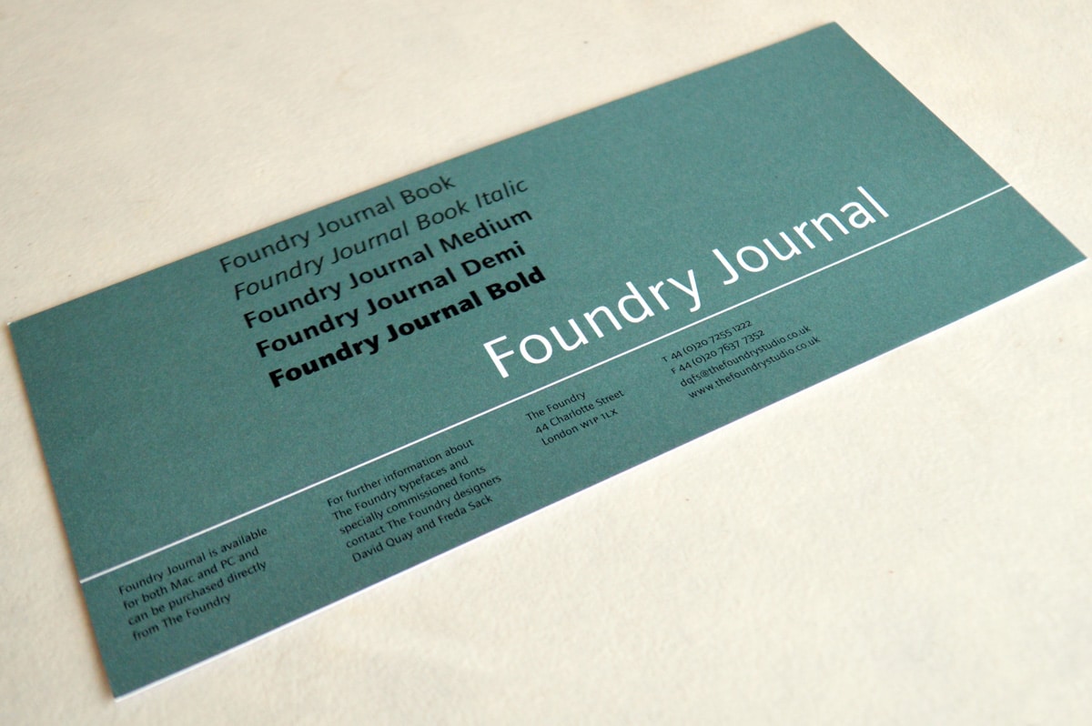 Foundry Journal flyer front