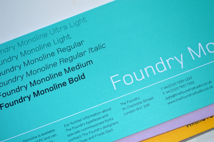 Foundry Monoline flyer front.