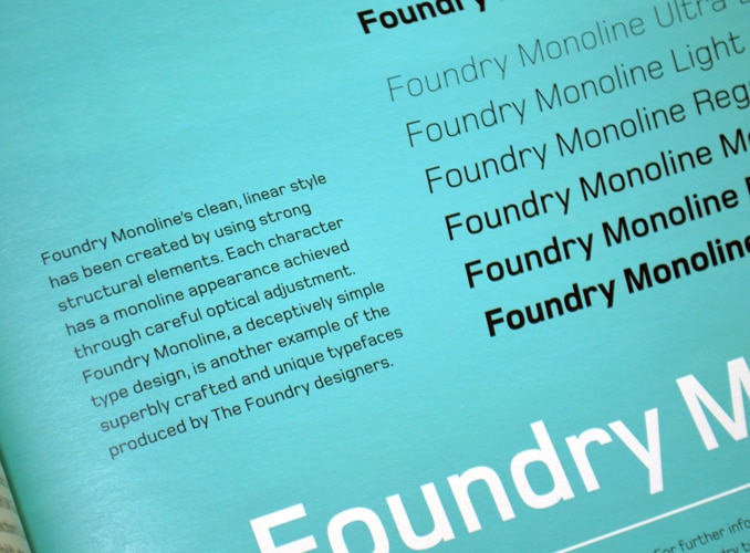 Foundry Monoline, Graphics International 104, Apr 2003, p.15.