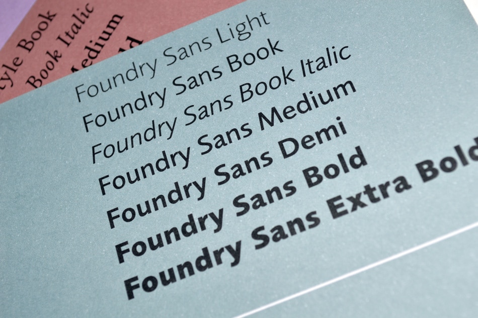 Foundry Sans flyer front