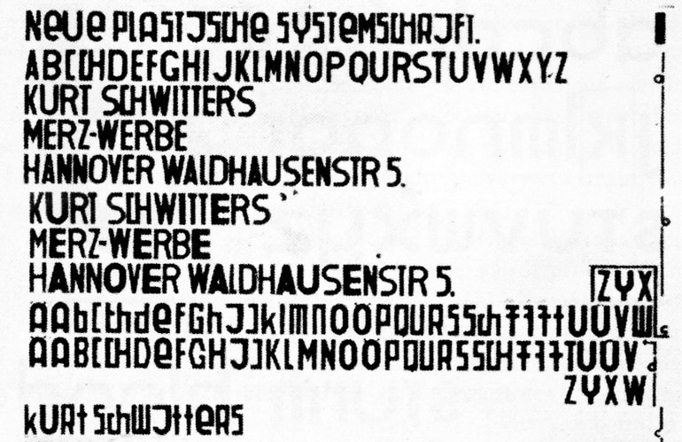 Schwitters Systemschrift 1927.