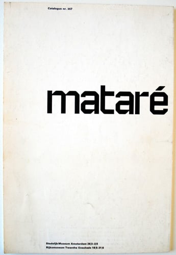 Wim Crouwel’s ‘Matare’ catalogue from 1964.