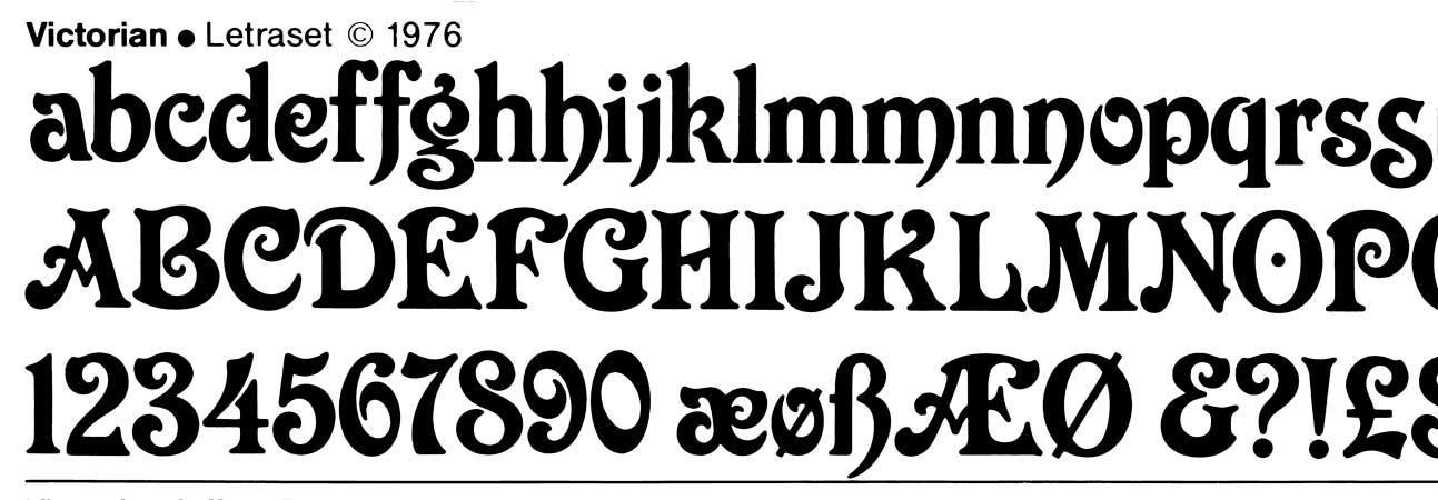 Letraset, Victorian 1976 line scan.