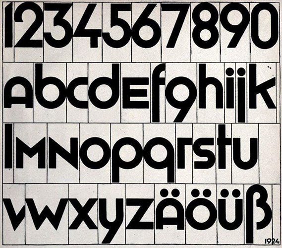 Max Burchartz Universal alphabet of 1924