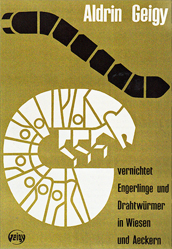 Aldrin Geigy poster, designed by Andreas His, ca 1956