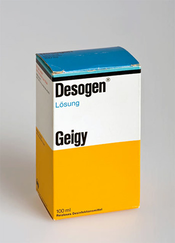 Desogen, Geigy packaging, designed by Andreas His, ca 1956