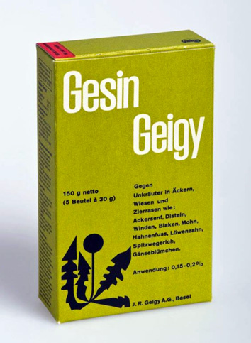 Gesin, Geigy packaging, designed by Andreas His, ca 1954
