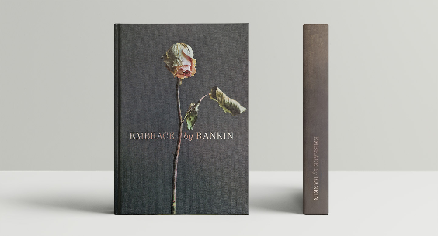 Embrace by Rankin book, © Rankin. Designed by Sea Design, using Foundry Tiento.