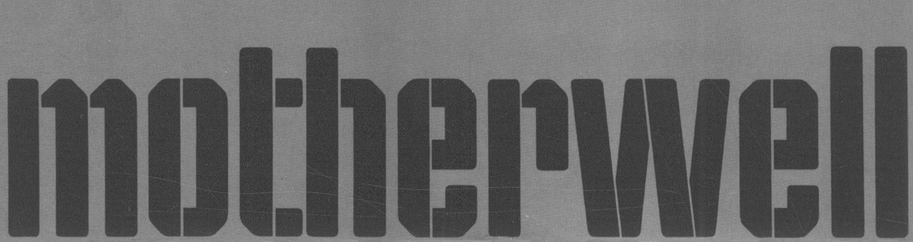 The ‘Motherwell’ poster lettering by Wim Crouwel, 1966.