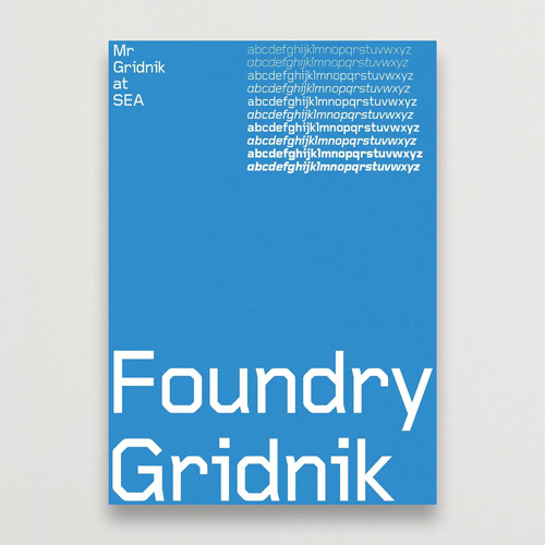 Foundry Gridnik. Images copyright © SEA.