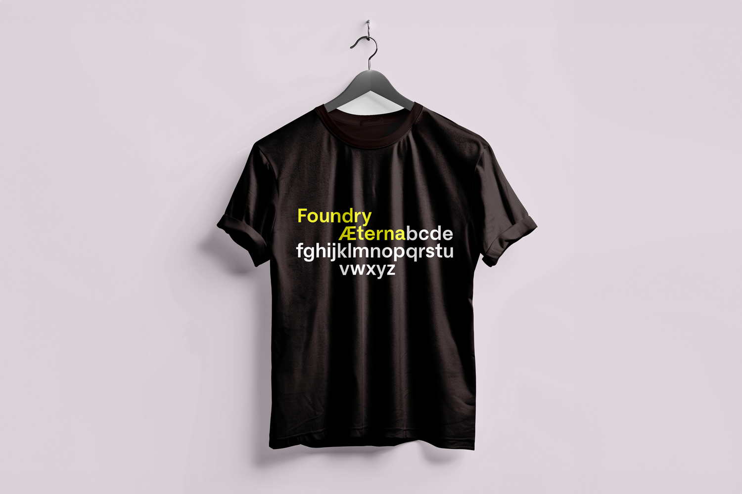 Foundry Aeterna tee-shirt, designed by The Foundry Types.